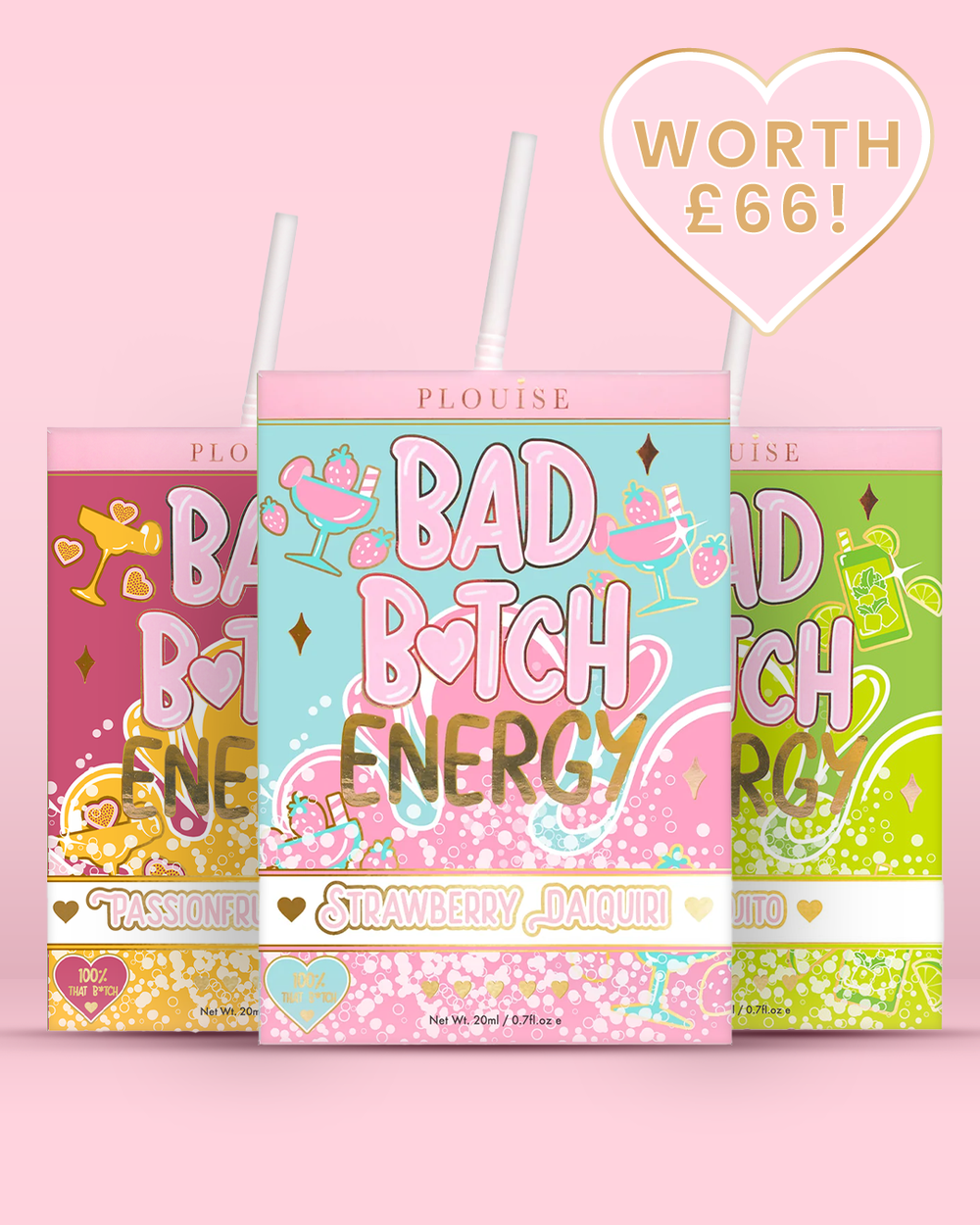 Trio pour les lèvres énergétiques Bad Bitch