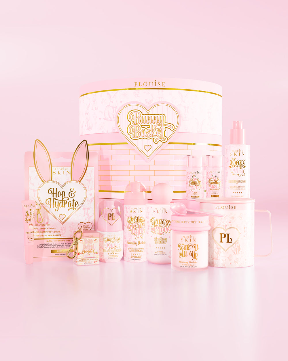 Ensemble complet de paniers de lapin de Pâques P.Louise avec tous les produits