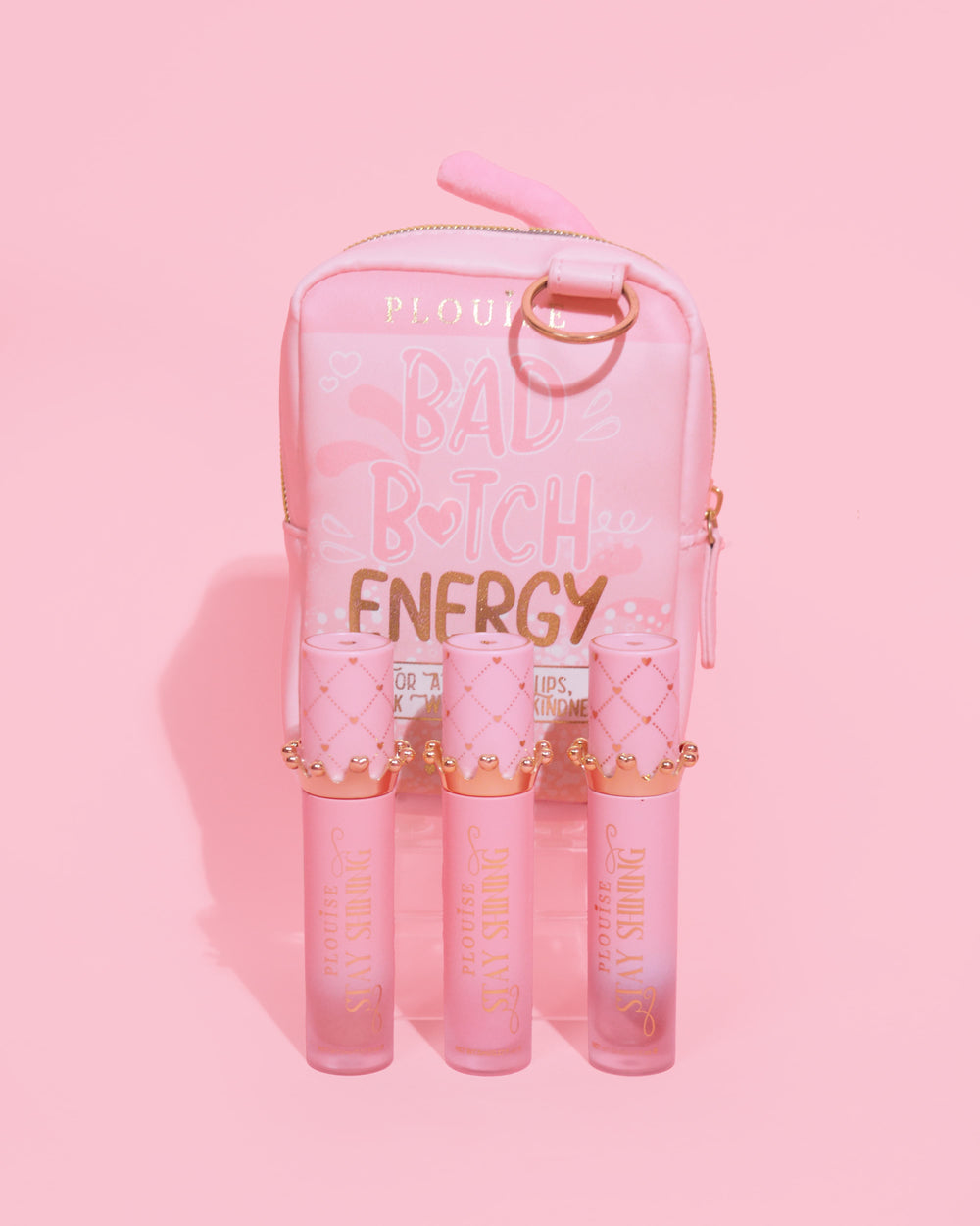 Trio et sac d'huiles pour les lèvres Gloss Boss Stay Shining