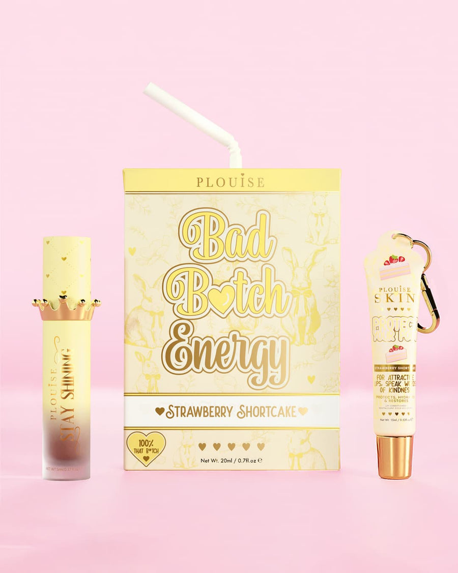Duo pour les lèvres Energy Bad Bitch de P.Louise en Shortcake aux Fraises