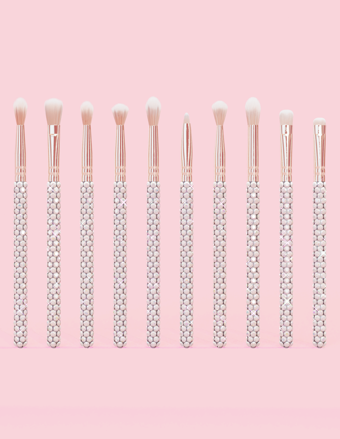 Ensemble de pinceaux de maquillage pour les yeux et le visage Crystal, 20 pièces