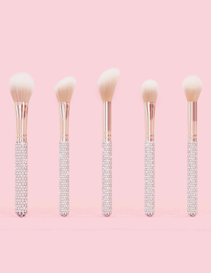 Ensemble de pinceaux de maquillage pour les yeux et le visage Crystal, 20 pièces
