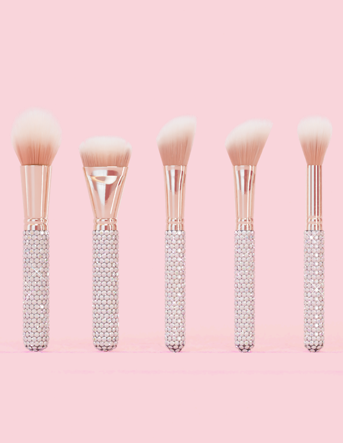 Ensemble de pinceaux de maquillage pour les yeux et le visage Crystal, 20 pièces