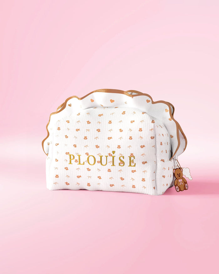 Ensemble sac et soins de la peau Teddy Touch à petit imprimé