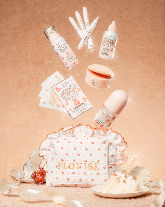 Ensemble sac et soins de la peau Teddy Touch à petit imprimé