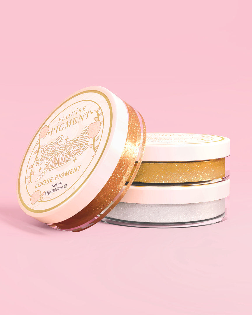 Trois pots de l'ensemble de pigments de fard à paupières à paillettes libres P.Louise Secret Stardust
