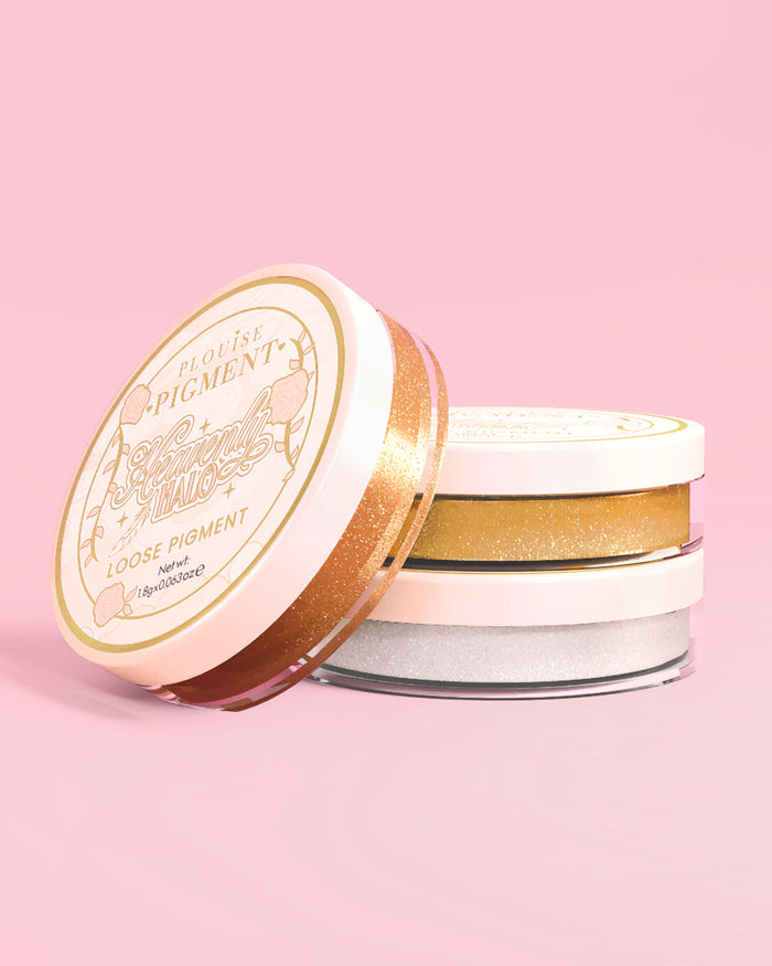 Trois pots de l'ensemble de pigments de fard à paupières à paillettes libres P.Louise Secret Stardust